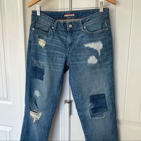 Tommy Hilfiger patchwork boyfriend‎ jeans size 4 - Picture 2 of 7